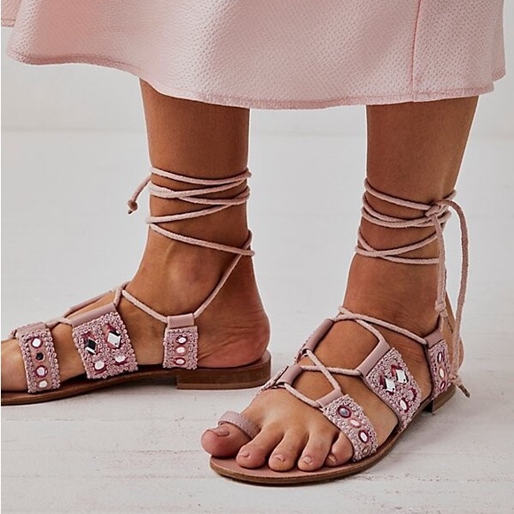 NIB Free People Mantra Mirror Sandals by FP Collection - Picture 2 of 8